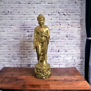 Tượng thích ca mâu ni bổn sư thích ca mâu ni dáng đứng cao 21cm (nhiều màu sắc). Trang trí trên ô tô tiểu cảnh bonsai ghép lũa để bàn trà phòng khách bàn làm việc…