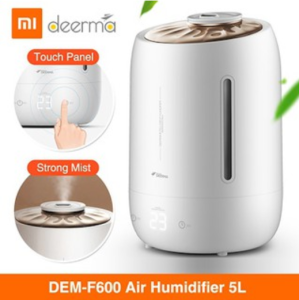 Deerma DEM-F600 5L Household Air Humidifier Aroma Diffuser Oil Ultrasonic Fog Touch Screen Home Water Diffuser