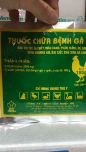 10gói Gà toi xanh 100g dùng tốt trên gia cầm - thuốc bột hoà tan