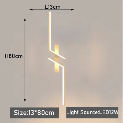 Minimalist LED Wall Lamp Strip Lights Lighting for Modern Bedroom Bedside Living Room TV Sofa Lobby Background Decor