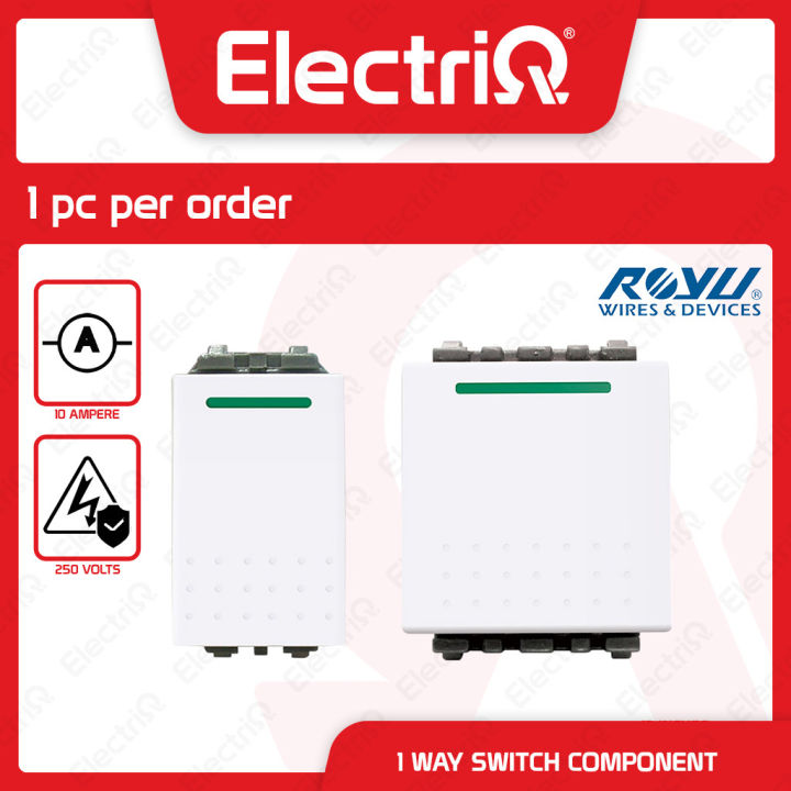 Royu Rwp1 Electriq | Royu Wide Series 1 Way Switch-B Component (10A~250V) RWS1-A ...