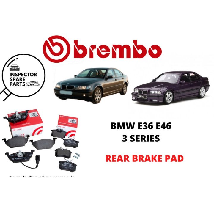 100 BREMBO BMW E36 E46 3 SERIES REAR BRAKE PAD P06025 Lazada