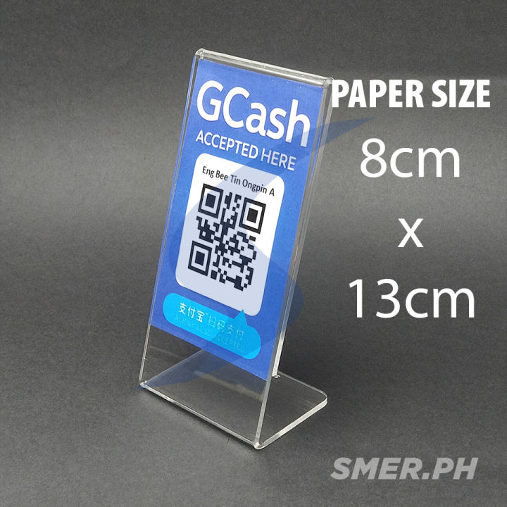 Acrylic 3 x 6 inches Holder Menu Display Stand Plastic Acrylic for ...