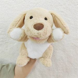 TRANQUIL HUT Movable Open Mouths Plush Animal Puppets Cow Duck Pig Dog Horse Sheep Stuffed Hand Doll Birthday Gift Soft Toddlers Kids