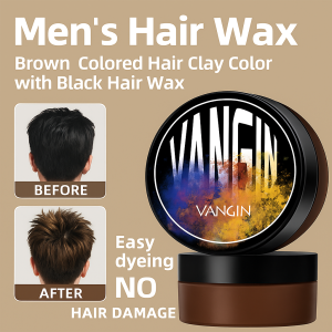 Mens Cool Color Hair Sculpting Clay Colorful Styling Wax Matte Black Brown Color Hair Clay Hair Professionals Tools