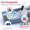 Kemove K87 Bàn phím cơ không dây, 80% TKL RGB hot-swappable Bàn phím chơi game với bluetooth5.0/2.4G/có dây chế độ, 87 phím máy tính Bàn phím máy tính với pre-lubed yên tĩnh tuyến tính công tắc Đỏ. 