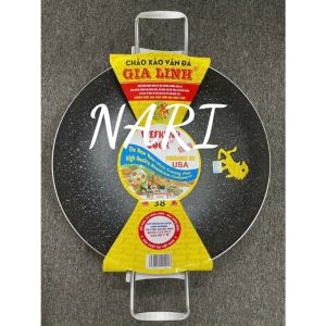 Chảo vân đá chống dính size 16-30cm Gia Linh quai vuông Chảo chống dính lòng sâu 2 quai công nghệ Hàn Quốc - NARI