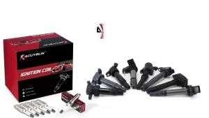 UF817 Ignition Coil Pack and Iridium-Platinum Spark Plugs Set of 4 Compatible with Hyundai Elantra Tucson Sonata Kia Forte Soul 2015-2022 1.6L L4 Replaces # GN10910