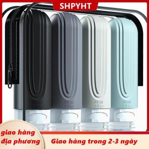 [COD] SHPYHT Giao hàng địa phương 90 ml set Silicone Du Lịch Mỹ phẩm chai rỗng bóp container leakproof bơm lại chai cho dầu gội điều hòa Lotion