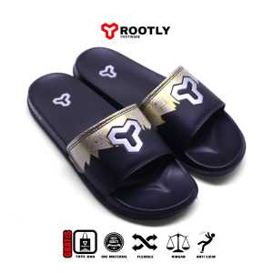 Rootly - Sandal Selop Pria Full embos Super Black
