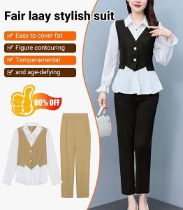 【Authenticity Guaranteed】Stylish temperament age-defying celeb fashion suit