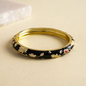 DITIPOO Đá pha lê Vòng tay Cloisonne cổ điển Men Truyền thống Vòng tay nữ Thời trang Mở cổ tay áo Vòng tay hoa Phụ nữ