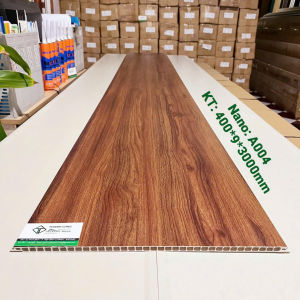 Tấm Ốp Tường Nano vân Gỗ cao cấp Rộng 40cm Dài 2m9 (Vận chuyển cắt đôi )