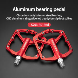 ROCKBROS Mountain Bike Pedals Aluminum Alloy Road Bike Cleats Pedals 9/16 Lightweight Bike Pedals Carbon Fiber Sealed Bearing Flat Pedals