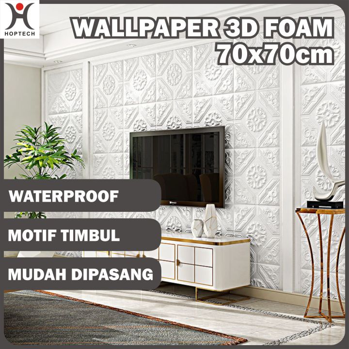 Wallpaper Dinding 3D Motif Batik Ukuran 70x70cm Wallsticker Walpaper ...