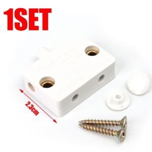 2Sets Household Automatic Reset Switch Kit Wardrobe Closet Cabinet Black White Light Control Button Home Accessories