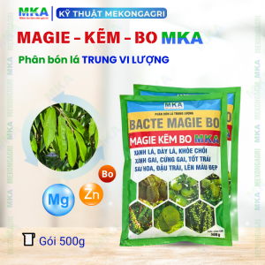 Magie kẽm bo MKA phân bón lá trung vi lượng giúp xanh lá dày lá đẹp trái và vàng cơm (gói 500g)