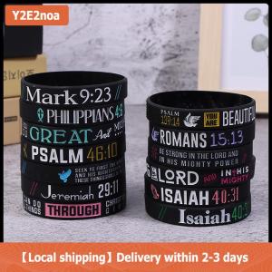 【Local shipping】 13pc Faith Believe Peace Grace Bible Religious Bracelet Sport Silicone Bracelets Rubber Wristband