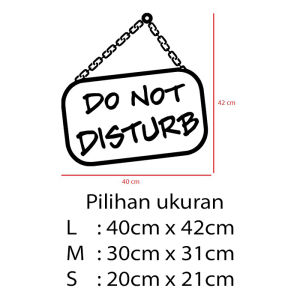 Stiker Dekorasi Unik Lucu Kaca Dinding Rumah Cafe Restaurant Kafe Office Home Decor Kantor Toko Hiasan Dinding Wall Custom Cutting Sticker Do Not Disturb