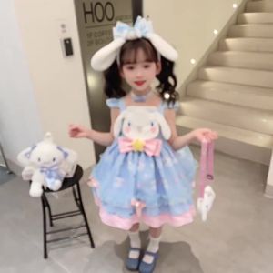Bé Gái 2025 Trang phục chó tai lớn mùa hè mới cho trẻ em trang phục biểu diễn ngày trẻ em Cinnamoroll Lolita công chúa