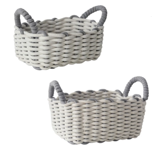 Elegant Cotton Rope Handwoven Baskets for Decoration and Storage Organization Portable for Most Homes Daily Use