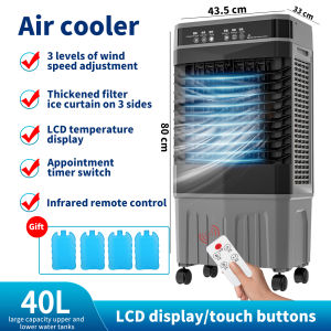 🏆【Timable】JARD 60L Air Cooler Fan 40L Mobile Air Conditioner 3 Speed Adjustable Electric Air Cooling Fan Large capacity air cooler Remote controlled 10M