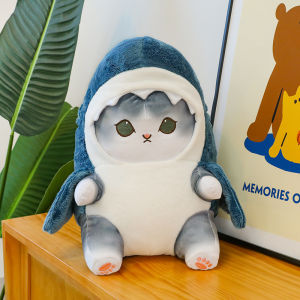 Gấu bông mèo hóa trang cá mập cá mập mặt mèo đáng yêu cute cho bé (20cm--->40cm) hàng xịn cao cấp an toàn cho trẻ nhỏ