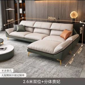 Minimalist furniture Nordic light luxury rental house technology fabric sofa living room small apartment simple modern imperial concubine bedroom