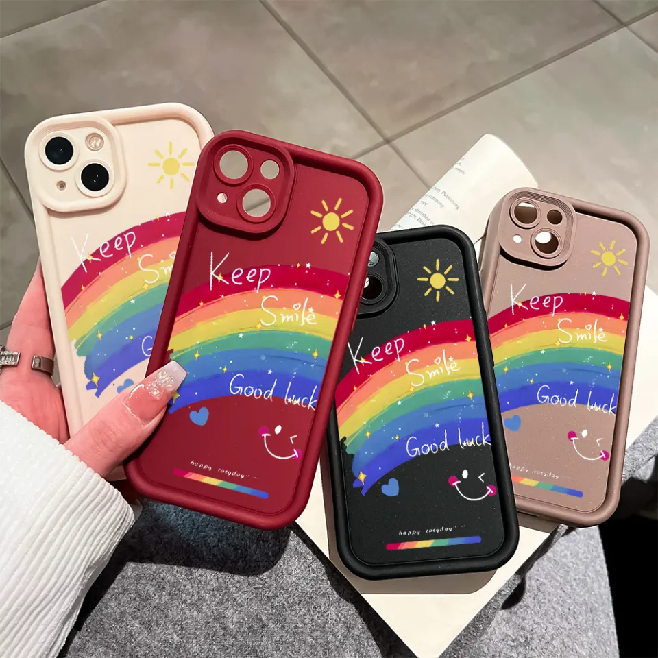 Hontinga Colorful Rainbow Smile Case For iphone 5S SE 2016 6S