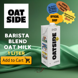 OATSIDE Oat Milk 1L – Barista Blend & Chocolate (6-Pack Case) - Plant-Based Oat Milk for Home Office & Bulk Use