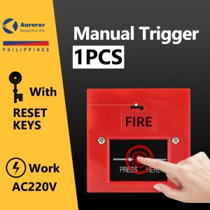 Fire Alarm Bell Manual Switch 4"/6"/8"/10"/12" Home Safe Mall Office Fire Fighting Alarm Red Supply Fire Alarm Bell 220V AC Power Fire Alarm Bell