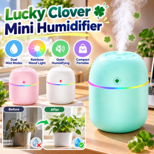 Lucky Clover Mini Humidifier USB Air Moisturizer Portable Quiet Mist Humidifier Compact Personal Diffuser For Travel Home 幸运草迷你加湿器