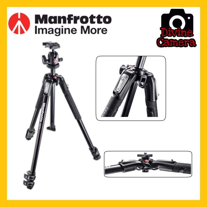 Manfrotto MK190X3-BH Aluminum Tripod with 496RC2 Compact - Main Image
