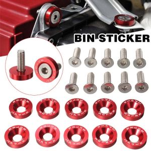 10pcs/Pack M6 JDM Style Fender Washers Aluminum Alloy Washers and Steel Bolts Integra Gasket
