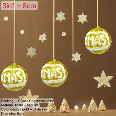 Aka Premium 20pcs Packaging Balls Xmas Tree Decor | Personalized Christmas Balls Decoration Christmas Tree Decor & Aesthetic Christmas Decor - Christmas Balls Big Size for Christmas Decorations 2026 Xmass Decoration Sale