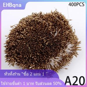 [COD] EHBqna KITCHEN เกสรดอกไม้ขนาดเล็ก400ชิ้นเกสรตัวเมียไข่มุกเทียมสองหัวงานประดิษฐ์ดอกไม้แบบทำมือสำหรับตกแต่งงานแต่งงานงานปักสมุดภาพ
