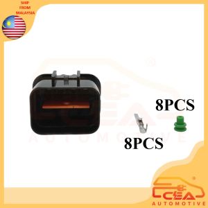 1PCS 8 PIN PROTON PERDANA V6 INJECTOR HARNESS SOCKET CONNECTOR WATERPROOF 8pin