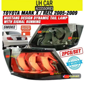Toyota Mark X / Reiz 2005 - 2009 Mustang Design Dynamic Tail Lamp With Signal Running ( Smoke )