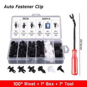 BenMaxx 100PCS Auto Fastener Clip Universal Car Fastener Clips Expanding Car Retainer Screw Mixed Car Fender for Door Panel Fender Screw Car Body Repair
