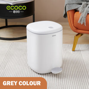 Ecoco Nordic Pedal Waste Bin Dust Dustbin Household Step-On Soft Closing Garbage Sealed Lid/Large Capacity 11L/Local Stock