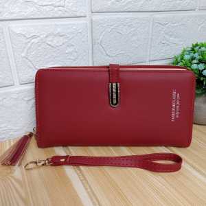 Dompet Wanita Panjang Resleting Tali Kekinian Woman Zipper Wallet Fashion Kasual Terbaru COD D86