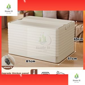 Foldable Storage Box Large Capacity Clothes Storage with wheels Collapsible Stackable Storage Box Orgenizer