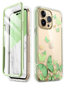 i-Blason Glitter Case for iPhone 14/14 Pro/14 Plus/14 Pro Max Mobile Phone Case 360 Degree Case Bumper Protective Cover Cosmo with Screen Protector