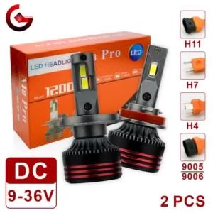 Got Liang 2 CÁI M8 PRO 60W Đèn pha ô tô có độ sáng cao H4 H7 H11 9005 9006 Bóng đèn LED sương mù tự động 6500K DC 9-36V