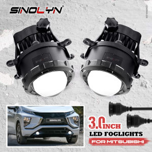 Sinolyn 3.0" LED Projector Lens Fog Light Low Beam For Mitsubishi Outlander/Pajero/Galant /Grandis/Xpander/Montero/Triton/Mirage G4 White Yellow LED Fog Lamp Spotlight Accessories Retrofit