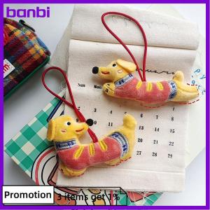 banbi Kawaii Dachshund búp bê sang trọng phim hoạt hình nhồi bông con chó con Keychain Mặt dây chuyền Ba lô quyến rũ đáng yêu Túi treo trang trí Kid Quà Tặng