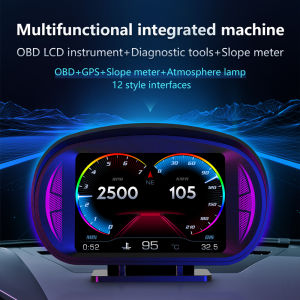 Car Universal GPS OBD2 HUD Gauge Speedometer On-board Computer Head Up Display Fuel Consumption Coolant Turbo Speed Alarm for All Cars