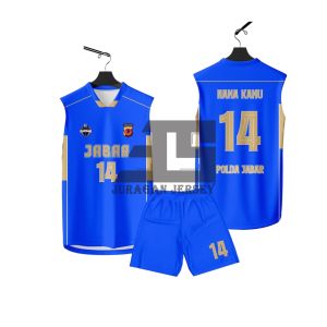Setelan dan atasan jersey bola voli singlet tanpa lengan pria wanita uniseks 9874 Fullprinting sublimation size M L XL XXL