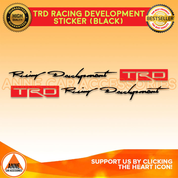 Racing Development TRD Sticker Color: White Red / Black Red / White ...