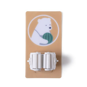 Móc dán tường giữ cây lau nhà in hình con vật 3D móc treo chổi cọ MT05